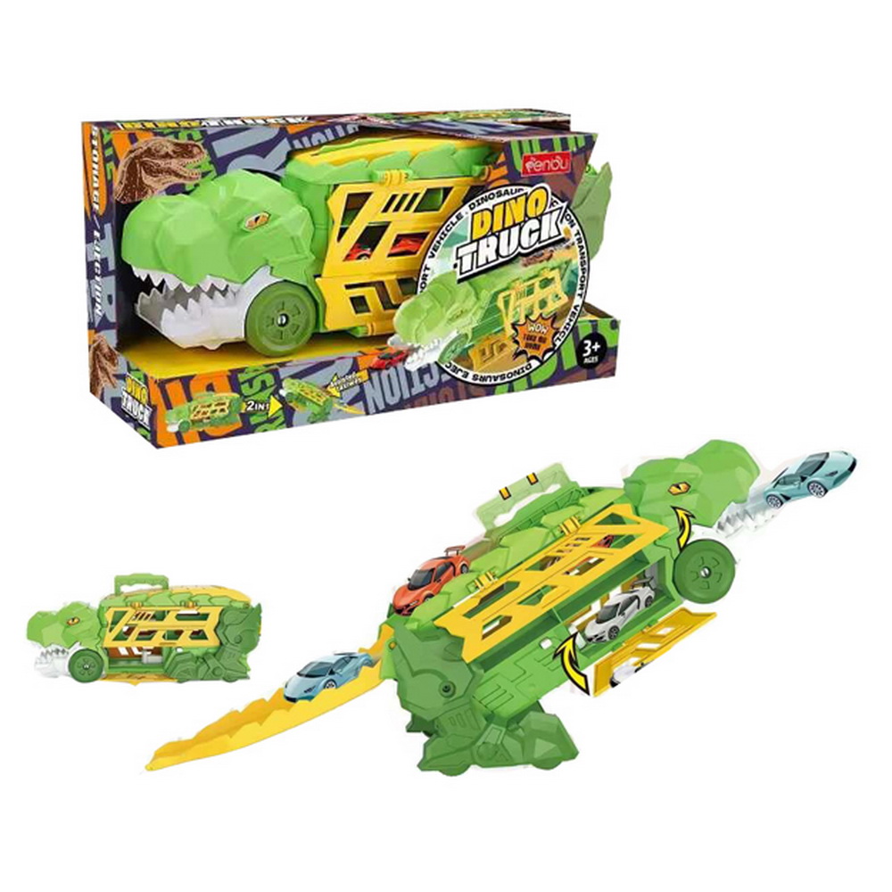 CAMION DINO TRANSPORTA AUTOS Y LANZADOR