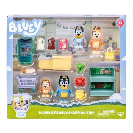 BLUEY S13 LETS PLAY CHEF FAMILY SHOPPING TRIP MULTI PACK EXCLUSIVE